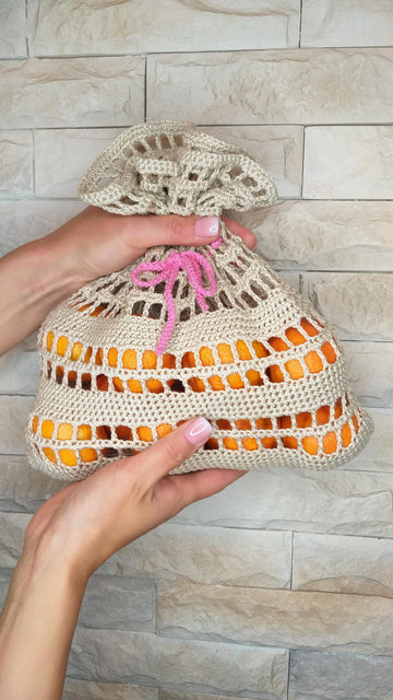 Make up or fruits crochet bag patterns
