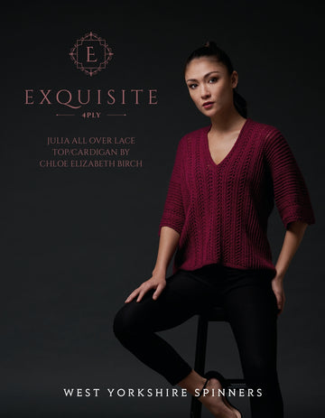 Julia Lace Top & Cardigan in West Yorkshire Spinners Exquisite 4 Ply - DBP0009 - Downloadable PDF