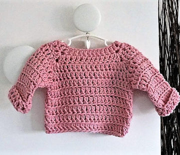CROCHET PATTERN Crochet Baby Sweater - Baby Pullover - Easy crochet