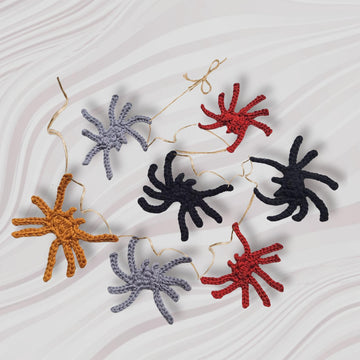Halloween spider garland
