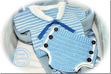 Ships Ahoy Sailor Diaper Cover & Shirt 12-110