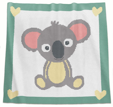 Koala Crochet Baby Blanket Pattern – Written Row by Row + Chart