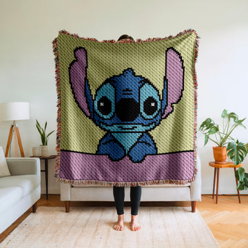 Square Stitch Blanket C2C Crochet Pattern