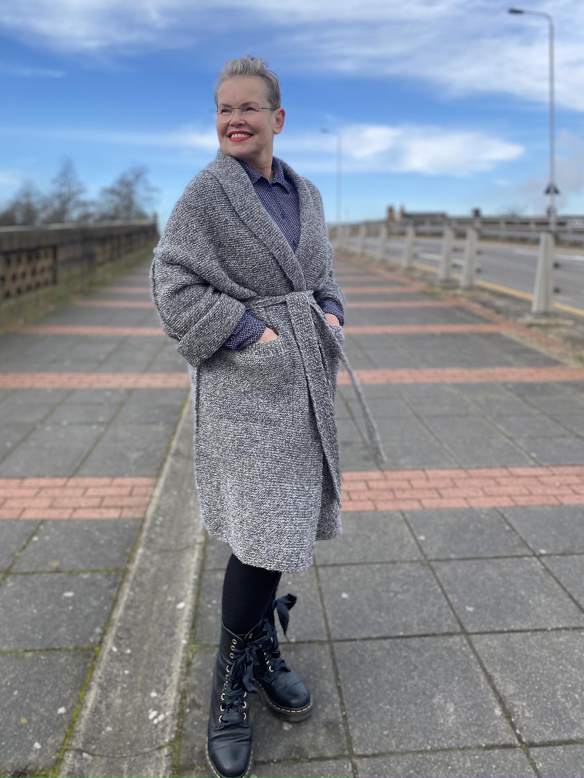 Marled Garter Cardigan