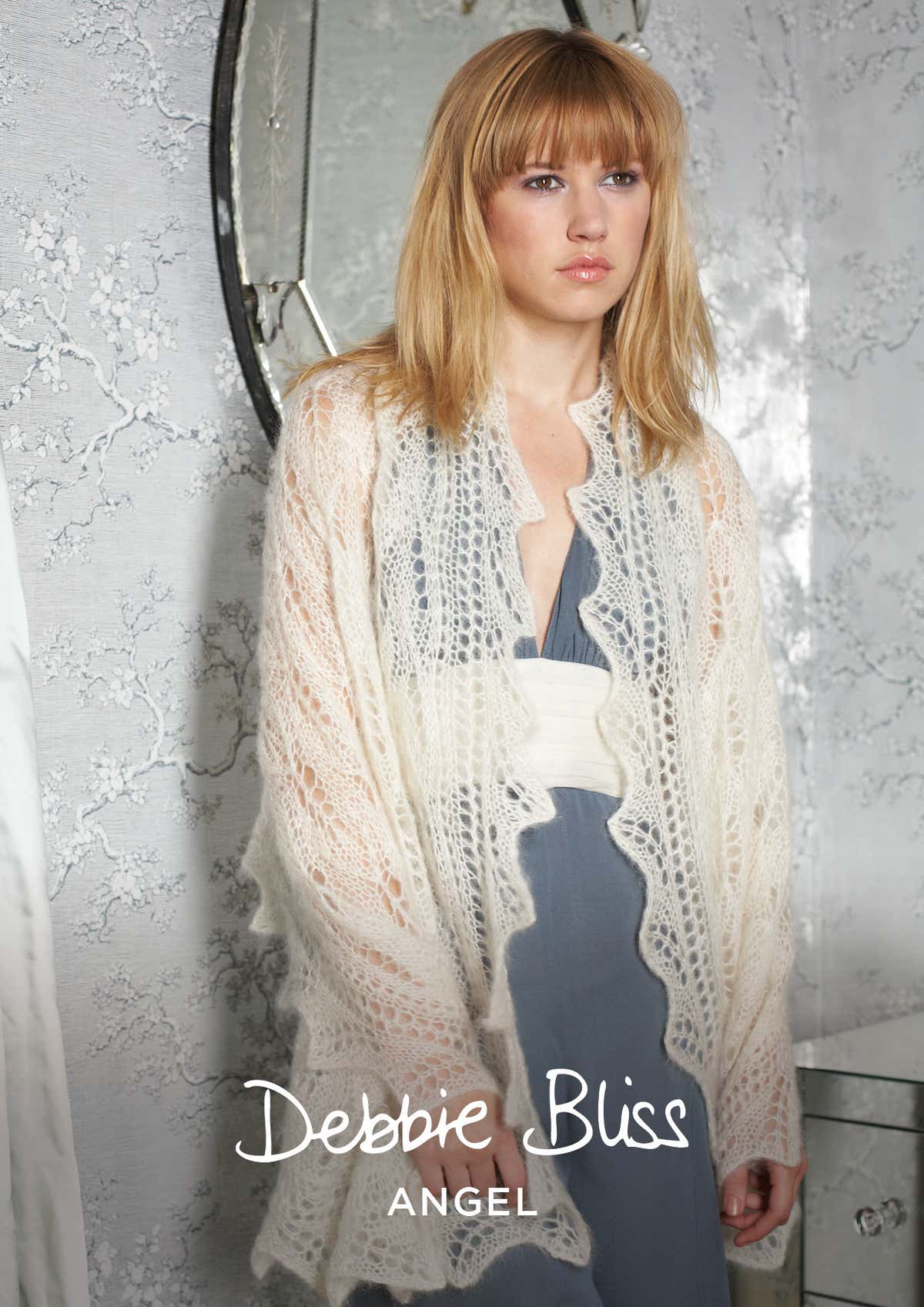 "Avery Stole" - Stole Knitting Pattern For Women in Debbie Bliss Angel - DBS007