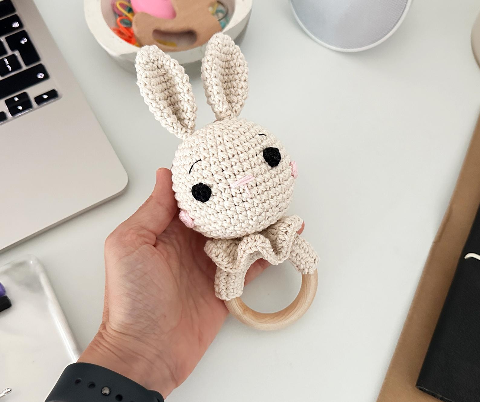 Bunny Baby Lovey Blanket & Rattle Crochet Pattern PDF – Cute Stuffed Toy Tutorial