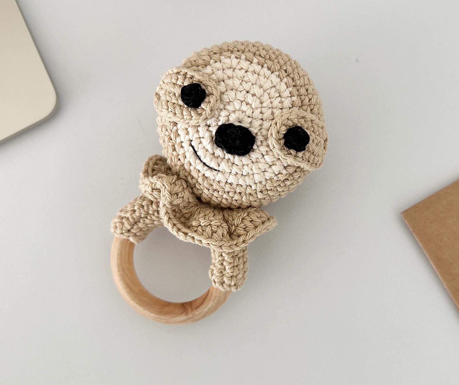 Sloth Baby Lovey Blanket & Rattle Crochet Pattern PDF – Cute Stuffed Toy Tutorial