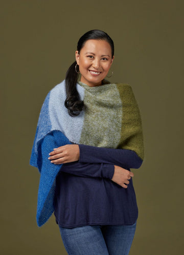 1261 Cold Spring Oasis -  Shawl Knitting Pattern for Women in Valley Yarns Southampton by Valley Yarns