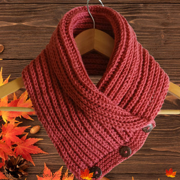 Buttoned Cowl Knitting Pattern - Collar Neck Warmer