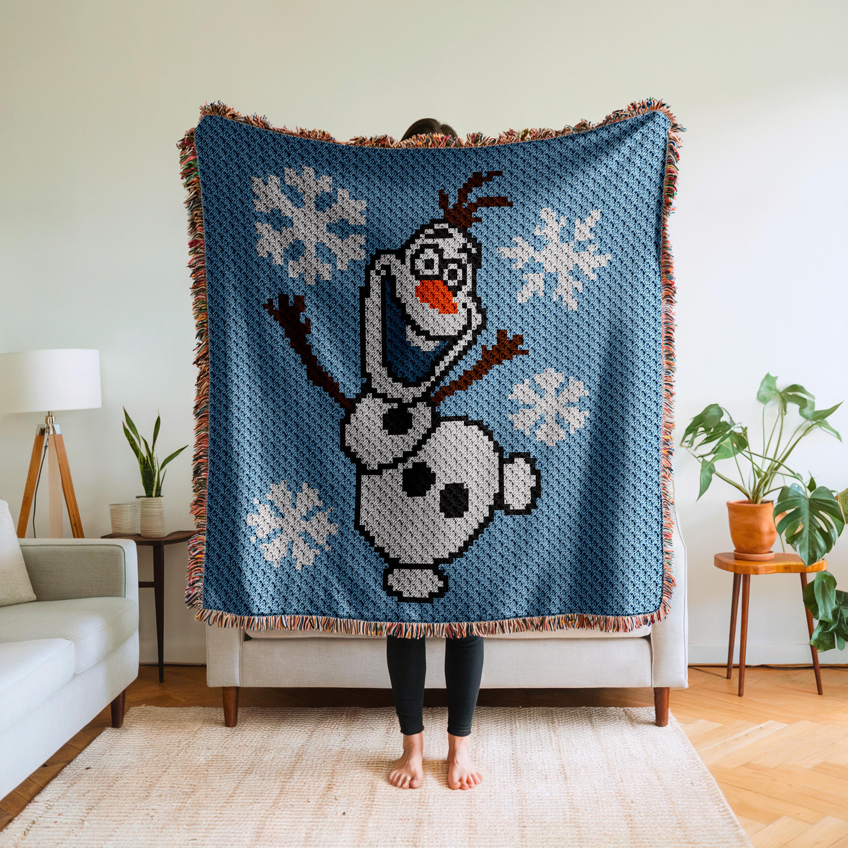 Snowman Olaf C2C Crochet Blanket Pattern