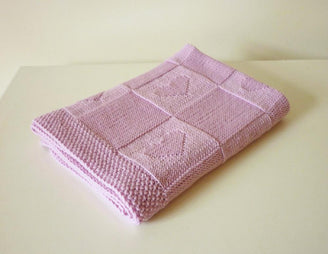 Baby blanket Charlotte, heart blanket