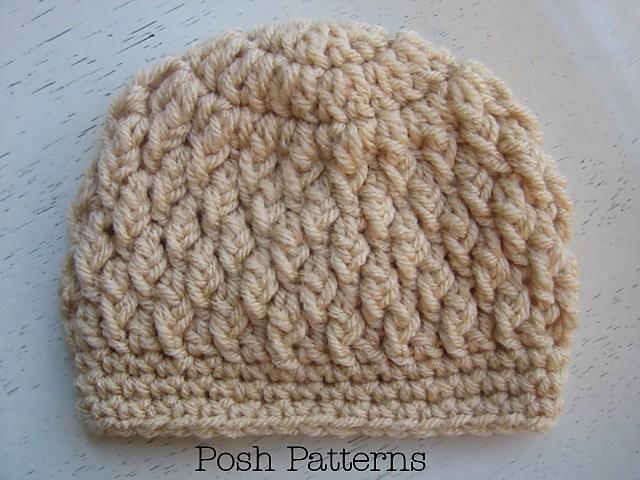 Faux Cable Crochet Hat Pattern 237