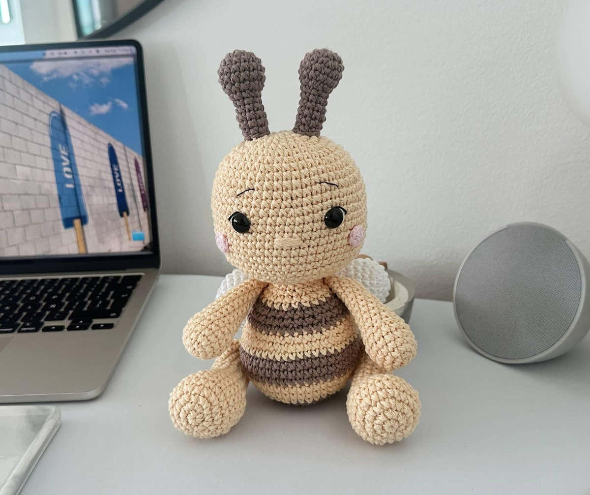 Bee Amigurumi Crochet Pattern PDF – Bee Soft Toy, Stuffed Animal Tutorial