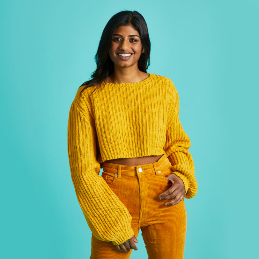 Sunshine Sweater - Free Jumper Crochet Pattern For Women in Paintbox Yarns Cotton 4 Ply by Paintbox Yarns