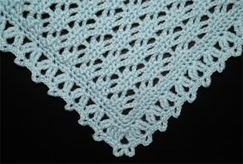 Blue Summer Crochet Baby Blanket Pattern – Written Row by Row