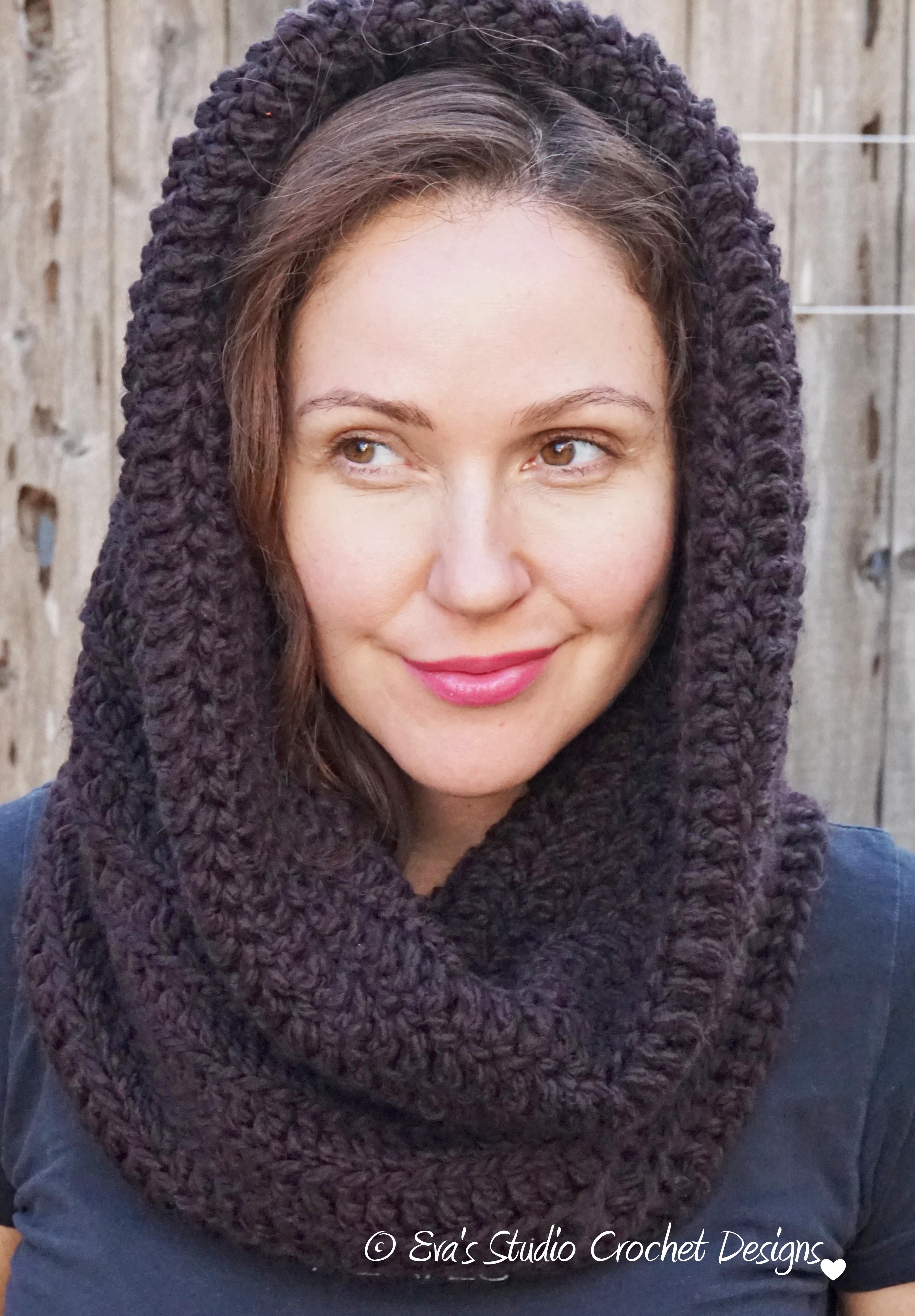 Crochet Infinity Scarf, Cowl/Hood