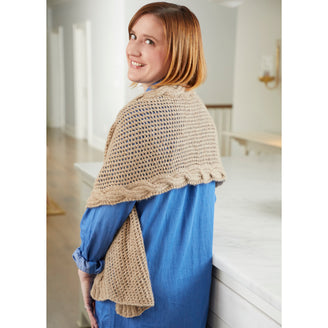 831 Woodbridge Scarf/Wrap - Knitting Pattern for Women in Valley Yarns Mount Holyoke