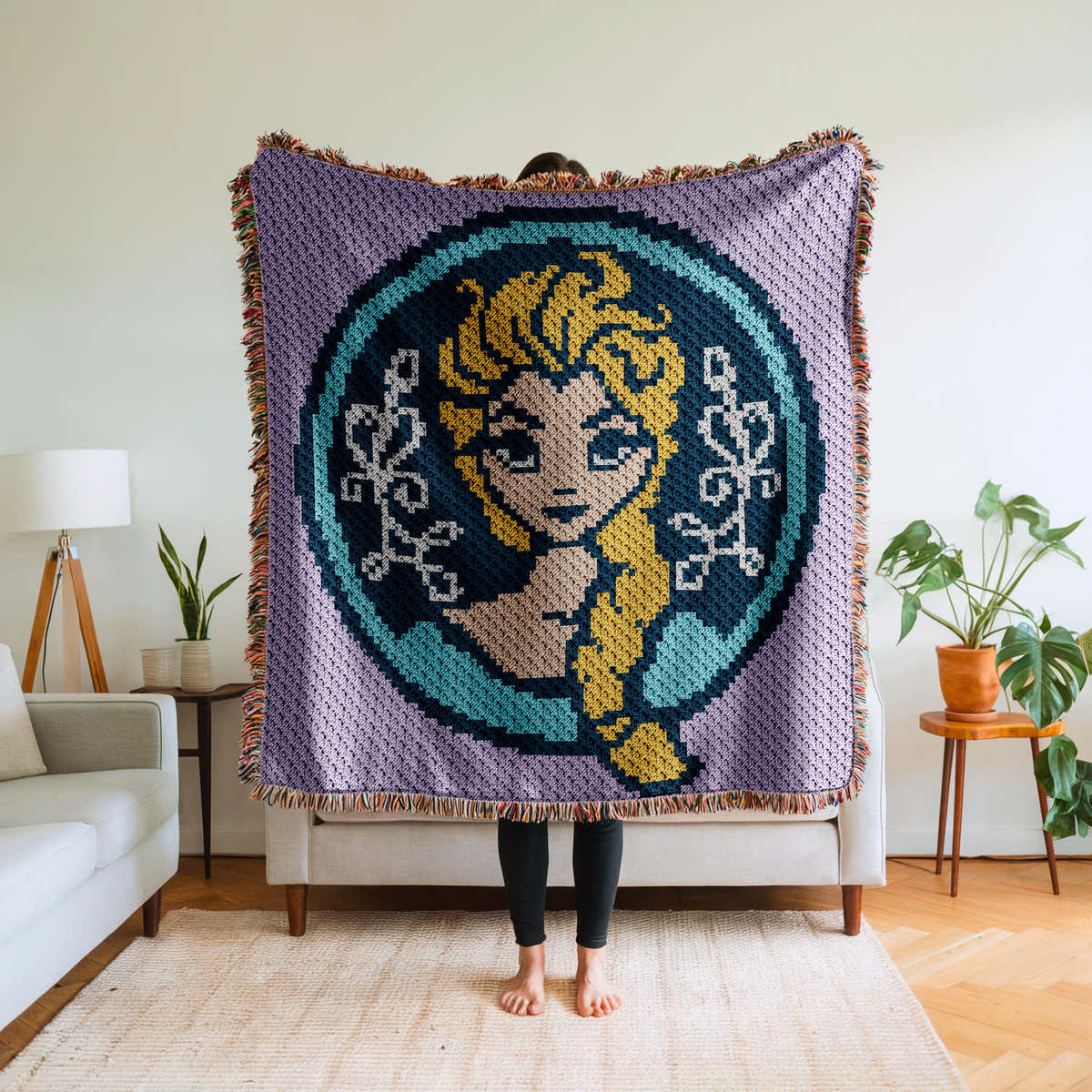 Frozen Princess Elsa C2C Crochet Blanket Pattern