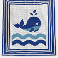 Whale Crochet Baby Blanket Pattern – Written Row by Row + Chart