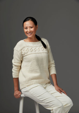 KE010 Lewiston -  Jumper Knitting Pattern for Women in Valley Yarns Wachusett by Valley Yarns