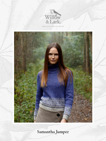 "Samantha Jumper" - Jumper Knitting Pattern For Women in Willow & Lark Woodland